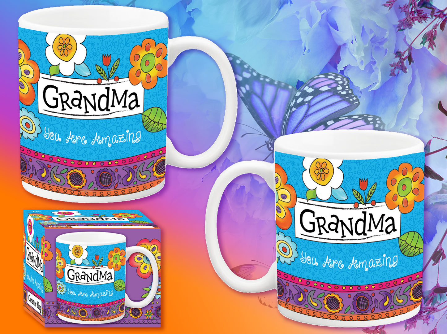 Grandma Flowers Mug