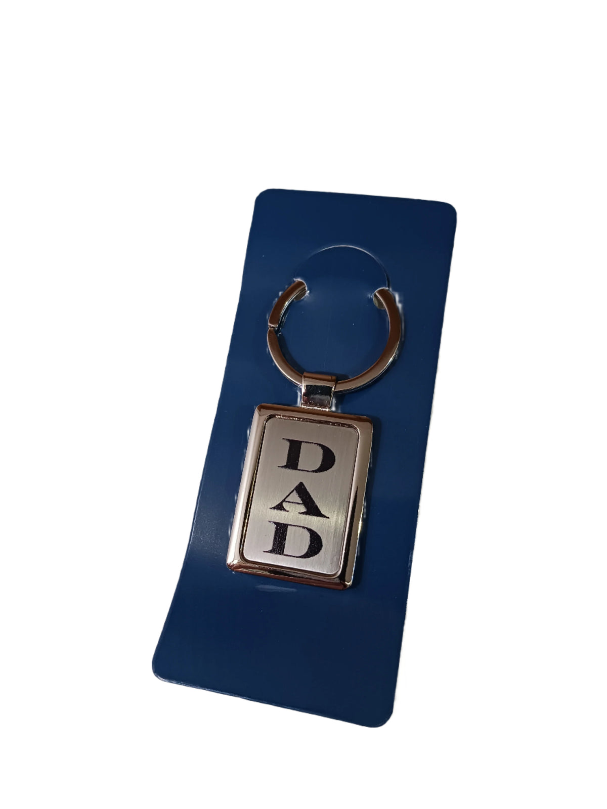 Dad Silver Keychain