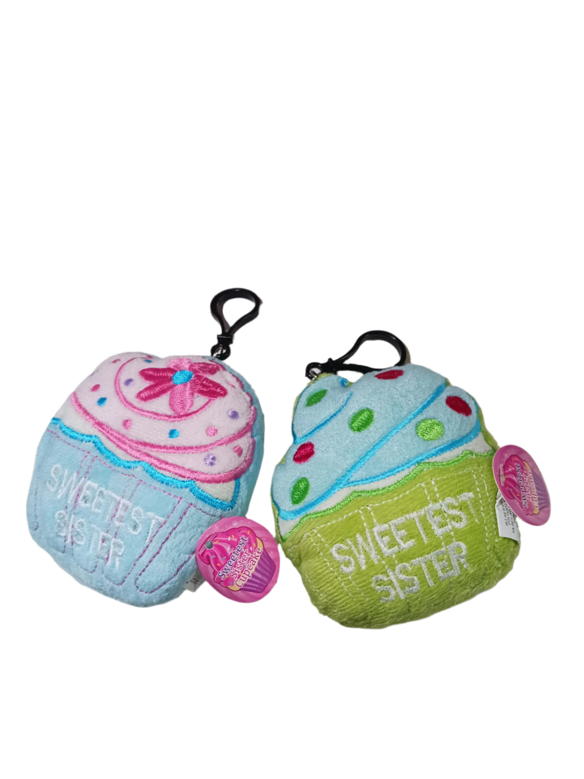 Sweetest Sister Cupcake Plush Keychain