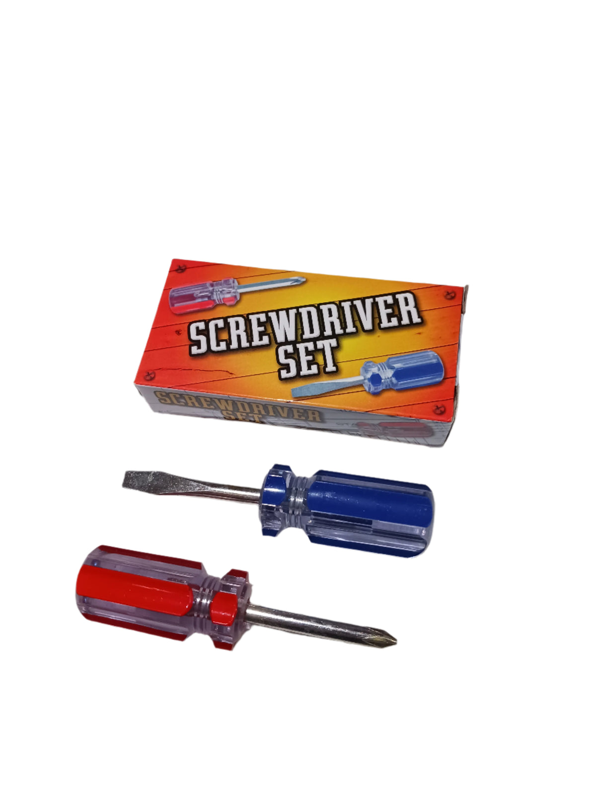 Blue and Red Screwdriver Set
