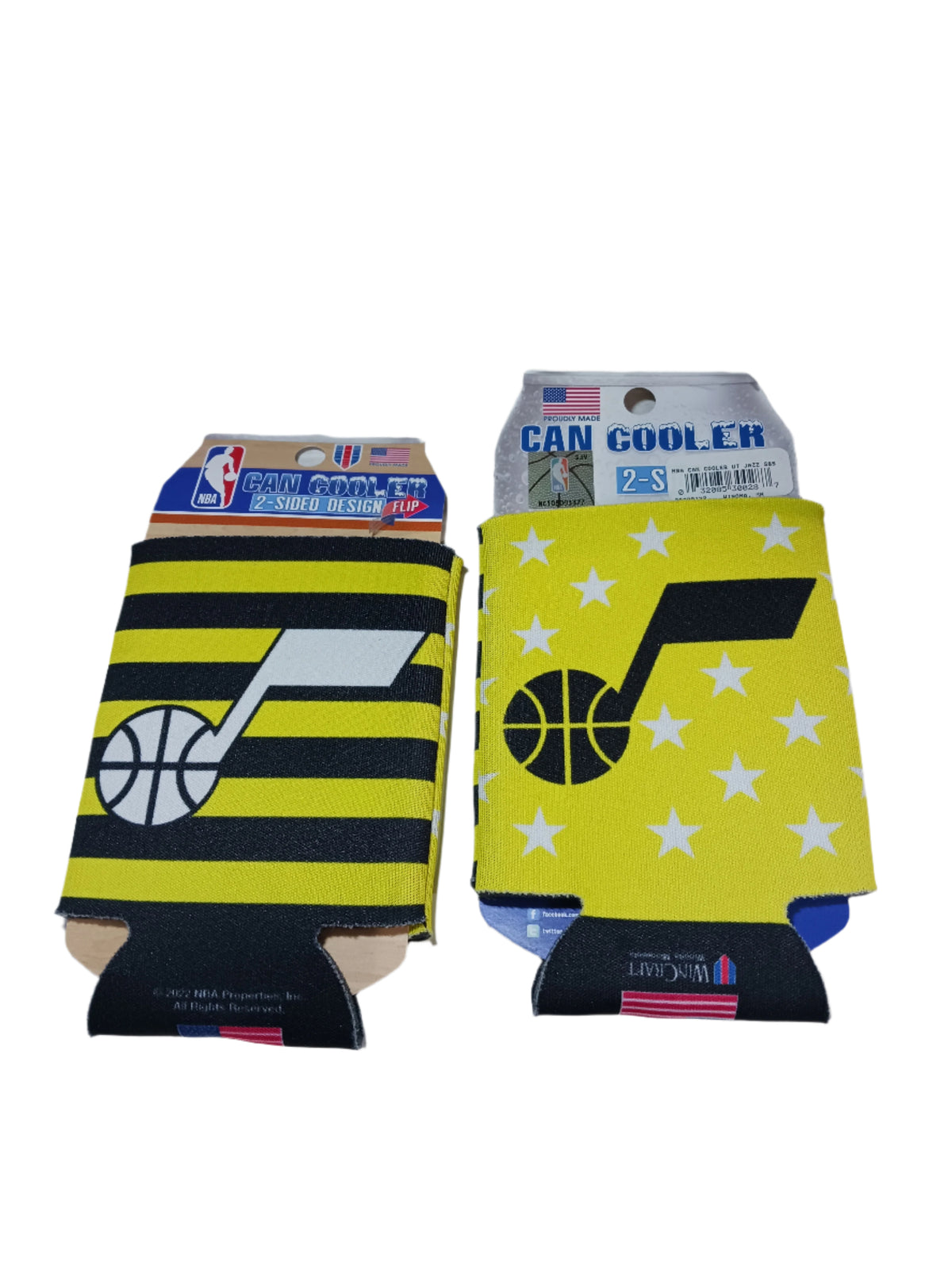 Utah Jazz Striped Can Cooler