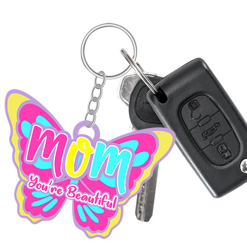 Mom Butterfly Keychain