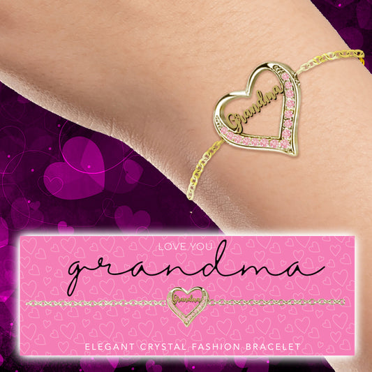 Best Grandma Heart Bracelet