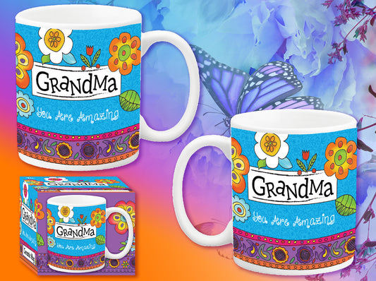 Grandma Flowers Mug