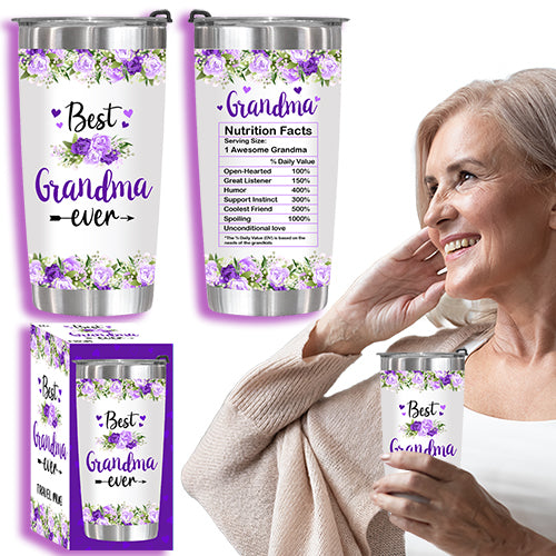 Best Grandma Stainless Travel Tumbler