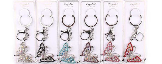 Crystal Butterfly Keychain