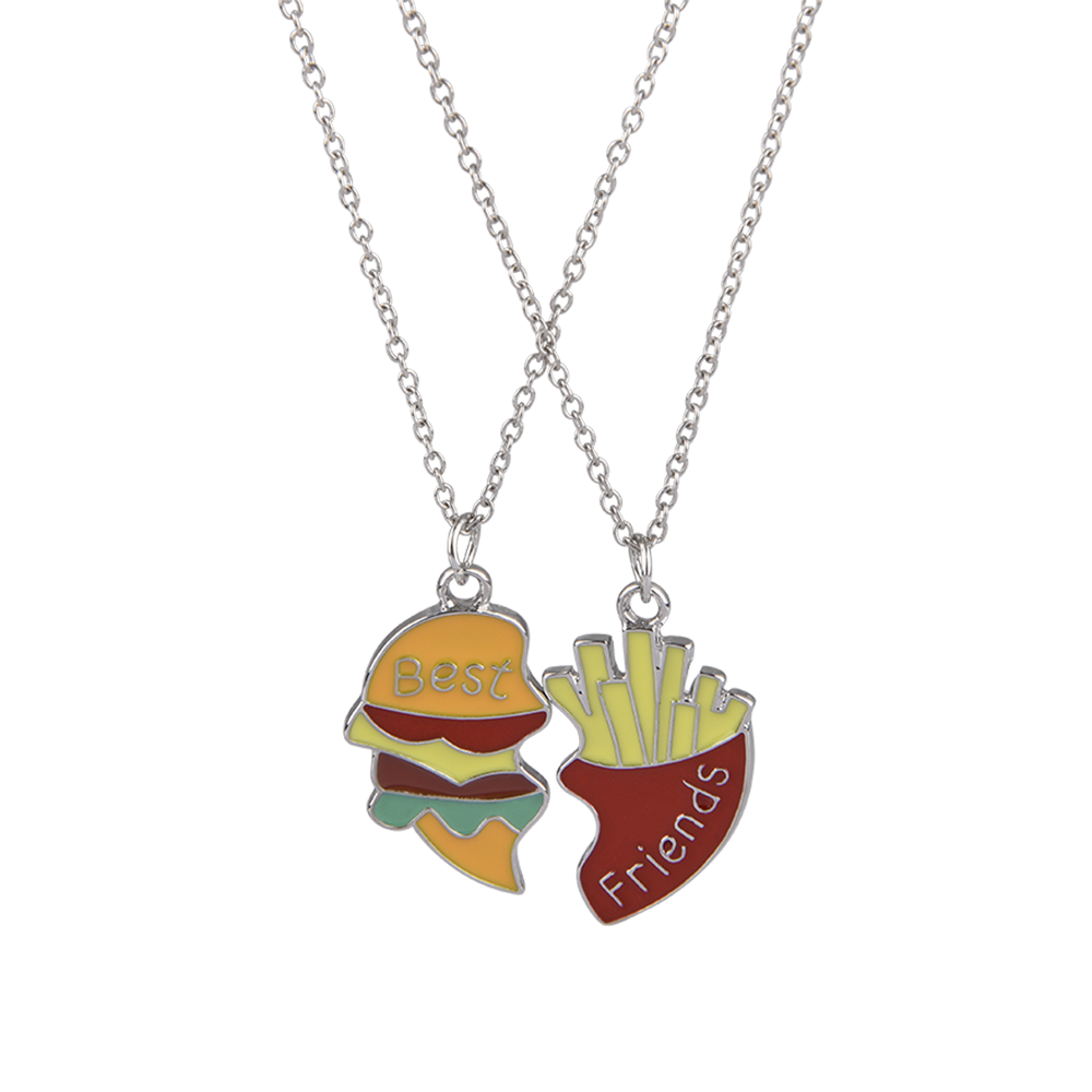 Burger and Fries Best Friend Necklace