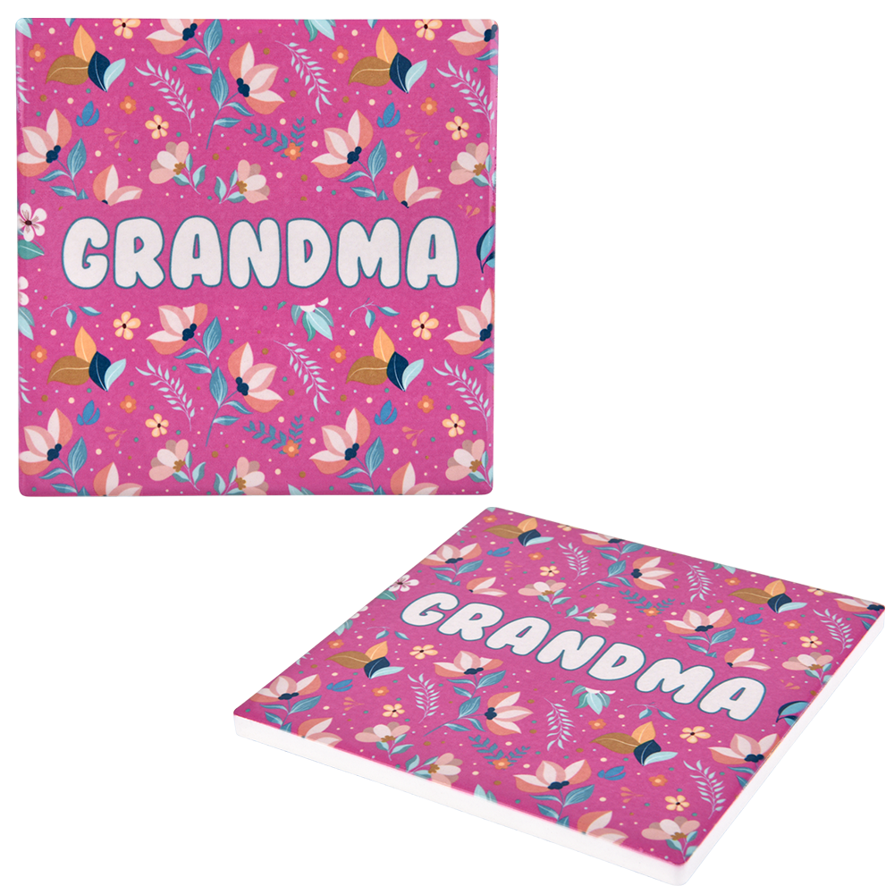 Grandma Square Ceramic Coaster