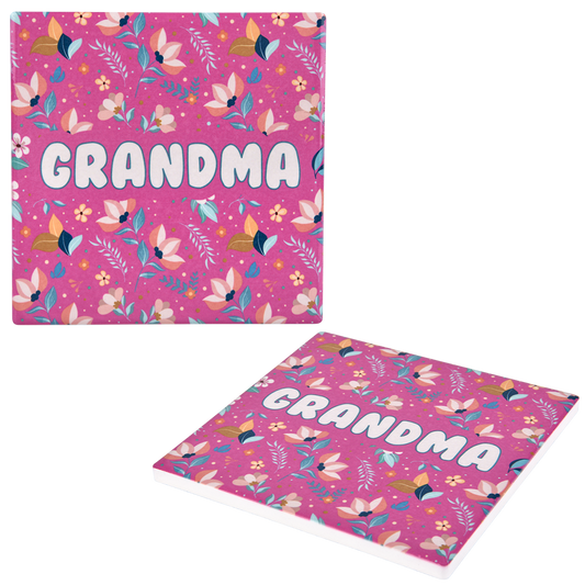 Grandma Square Ceramic Coaster