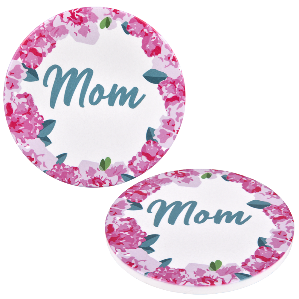 Mom Round Ceramic Coaster