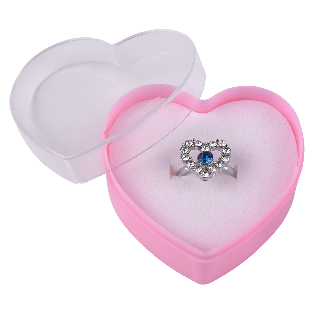 Tiffany Ring with Large Heart Stone (asst. colors)