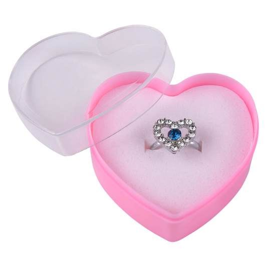 Tiffany Ring with Large Heart Stone (asst. colors)