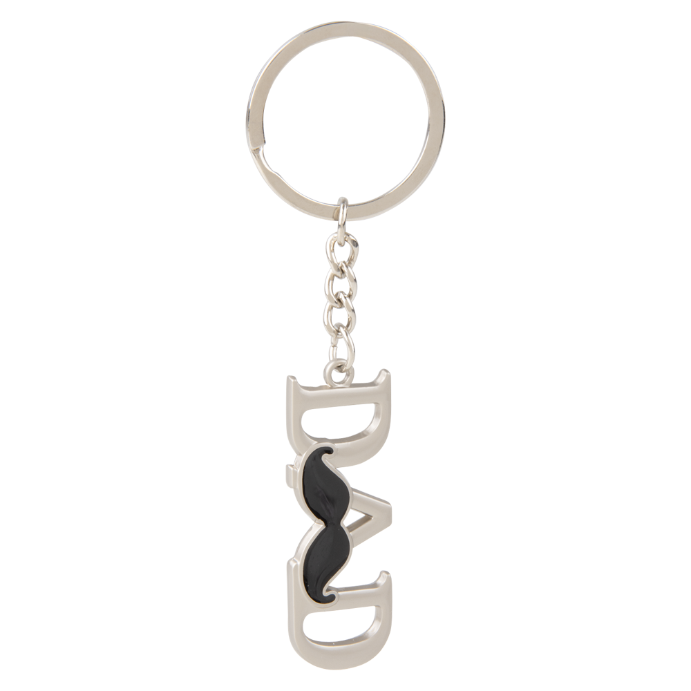 Dad Mustache Keychain in a Box