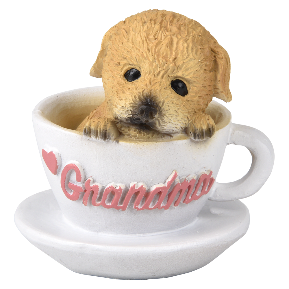 Grandma Puppy in Tea Cup