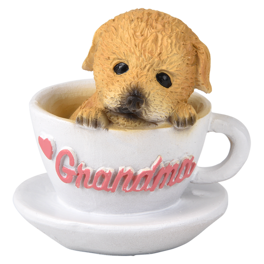 Grandma Puppy in Tea Cup