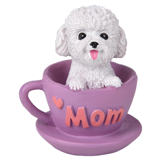 Mom Puppy in Tea Cup