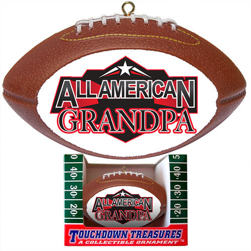 All American Grandpa Football Ornament