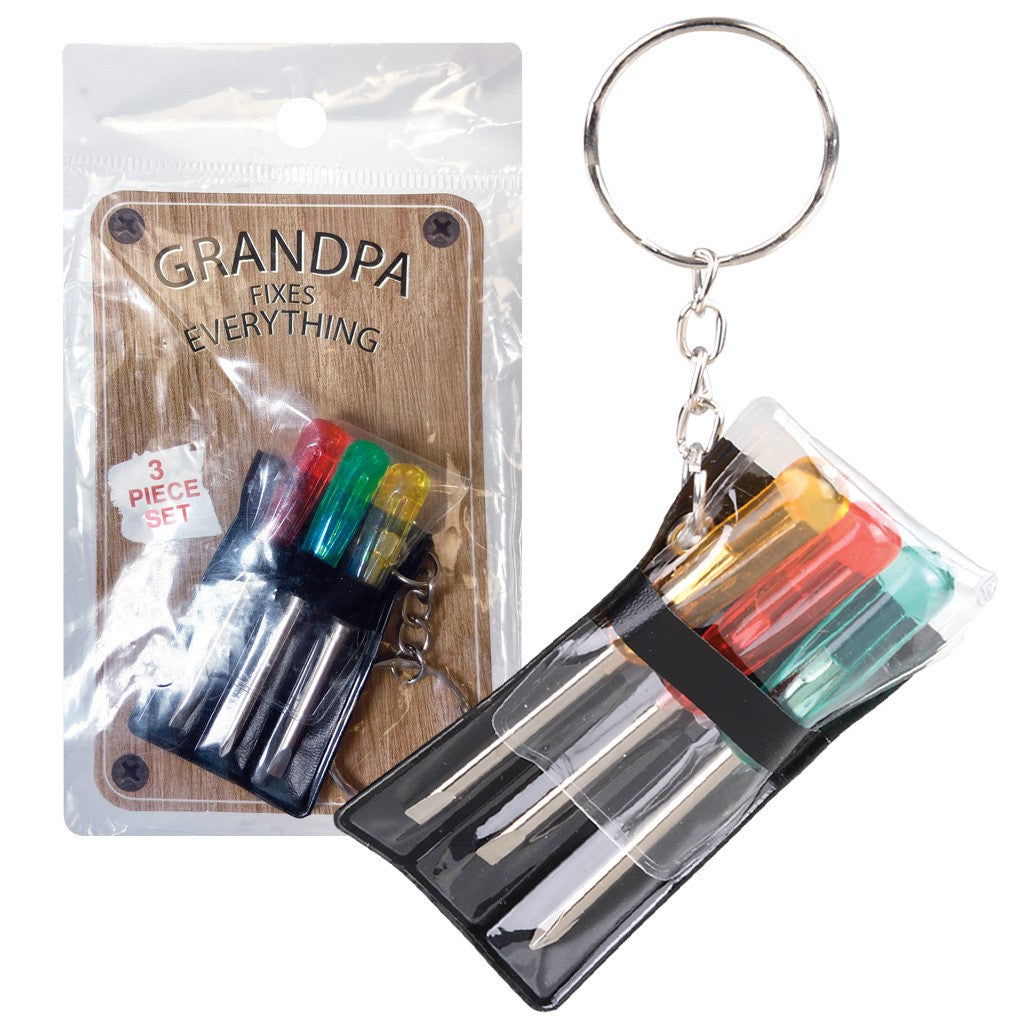 Grandpa Fixes Everything Tool Keychain