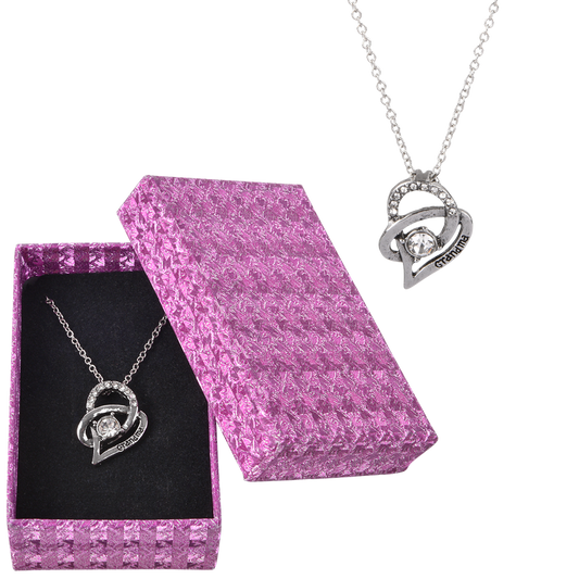 Grandma Necklace in Hot Pink Box
