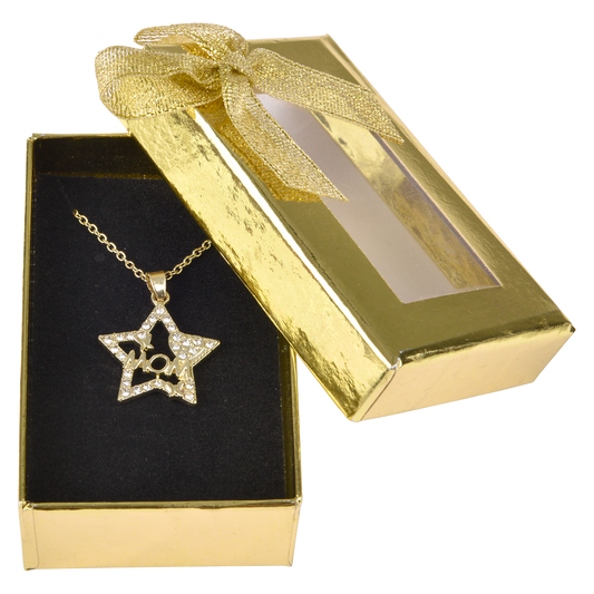 Mom Star Necklace in Gold Box