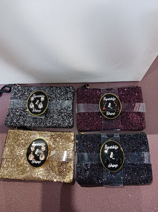 Sparkle and Shine Purse with Earrings