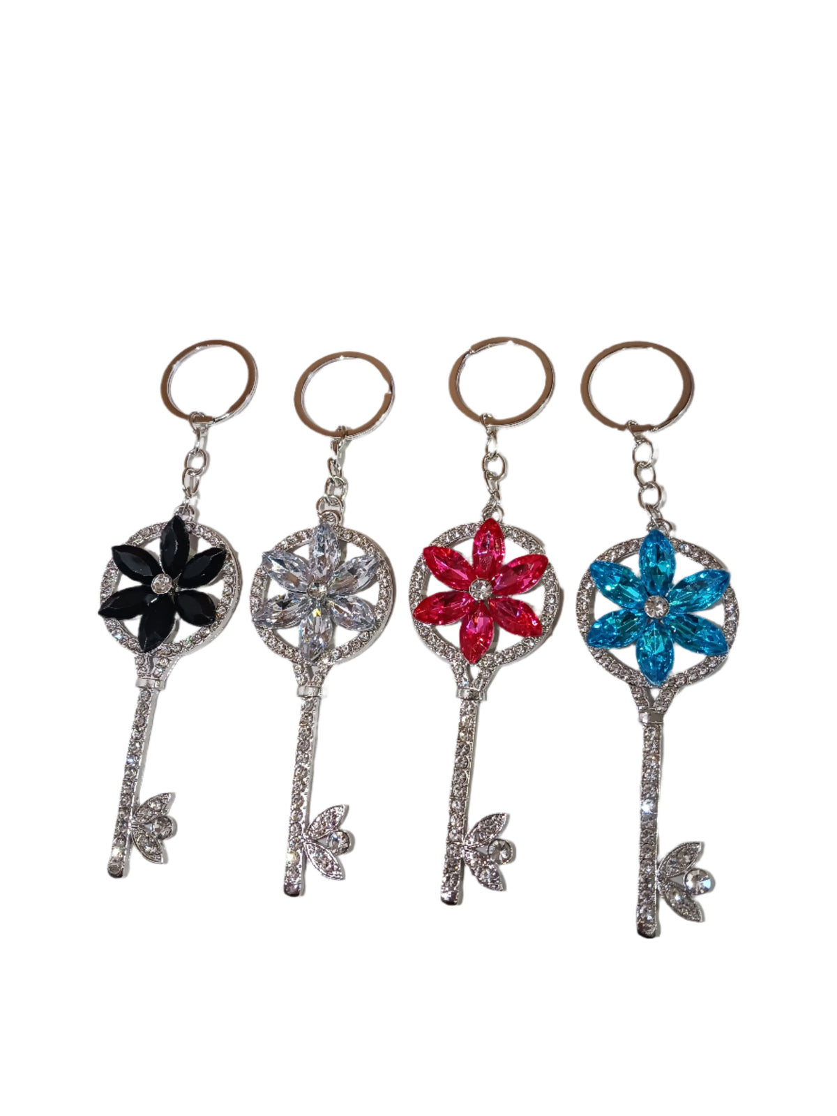 Key with Flower Keychain(Heart Keychain)