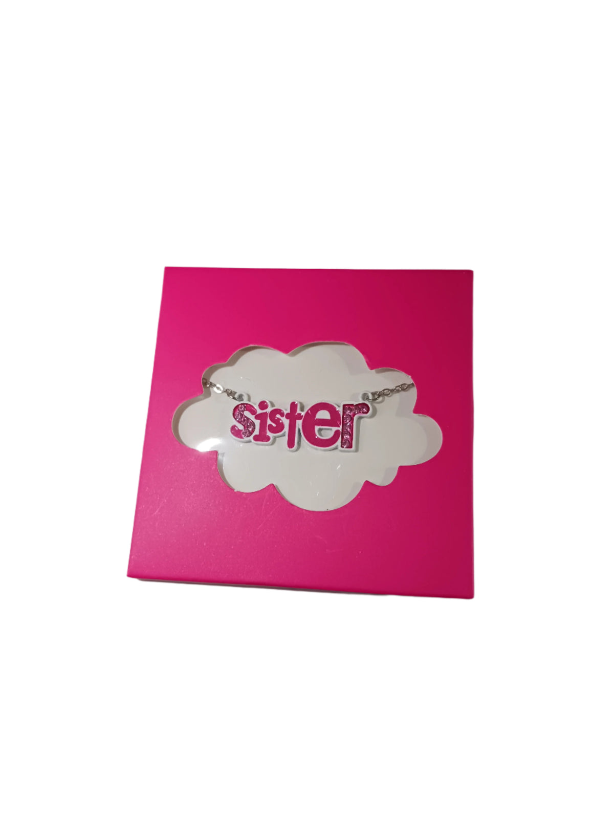Sister Necklace in Pink Card Box