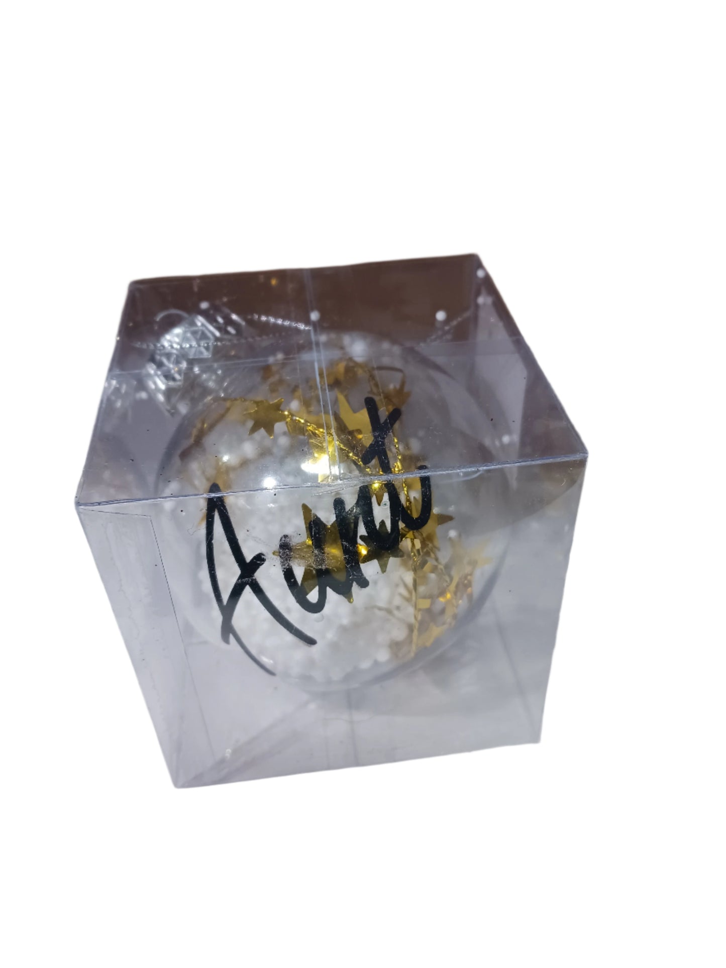 Aunt Ornament with Gold Stars