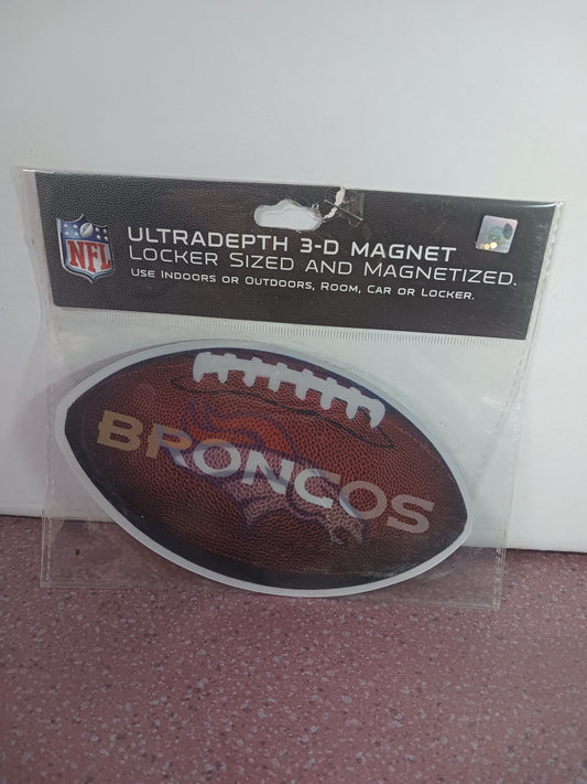 Broncos 3D Football Magnet