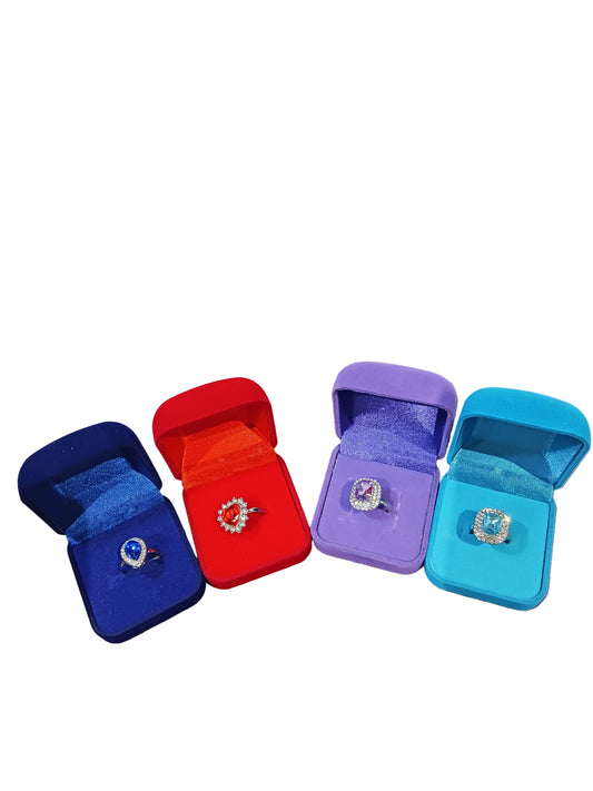 Fancy Ring Velvet Flocked Box