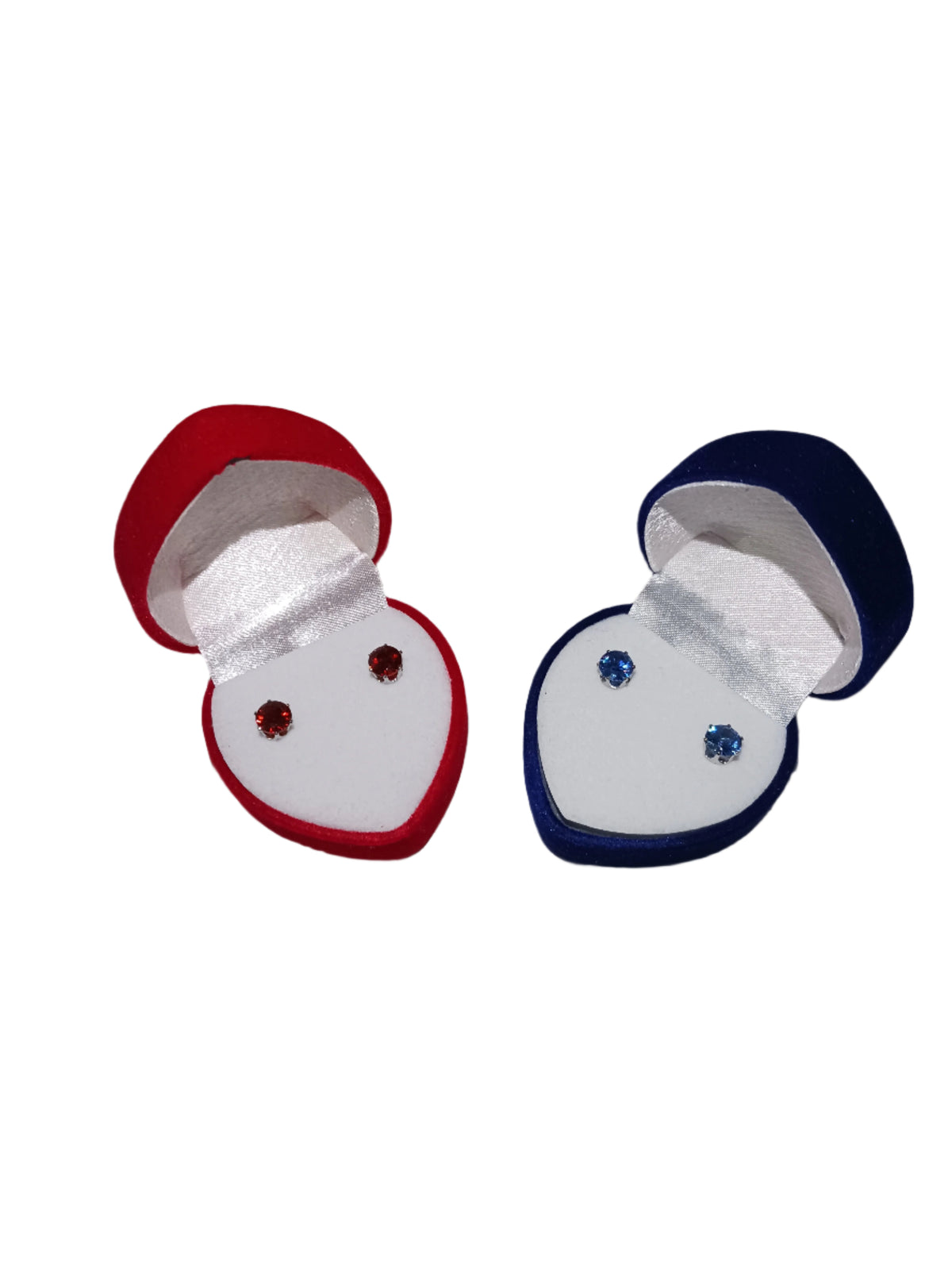 Red or Blue Stud Earrings