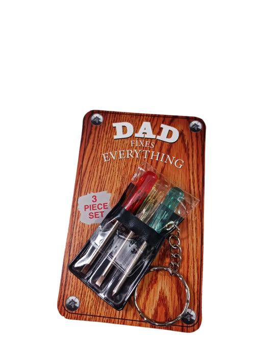 Dad 3Pc Screwdriver Keychain