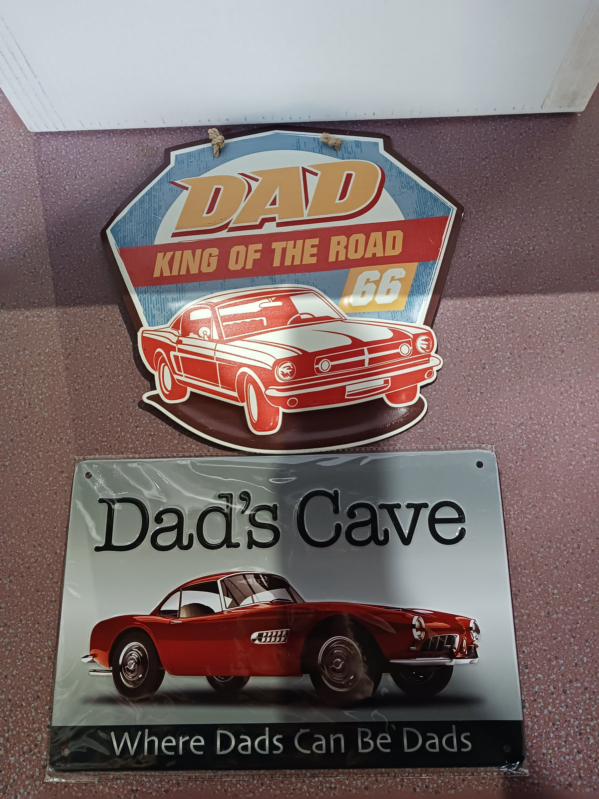 Dad Cave or King of the Road Sign