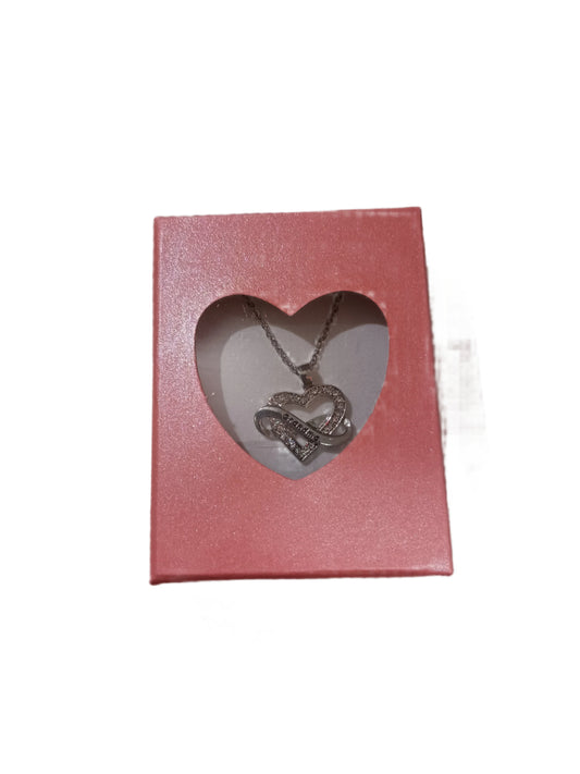 Grandma Infinity Heart Necklace in Pink Box